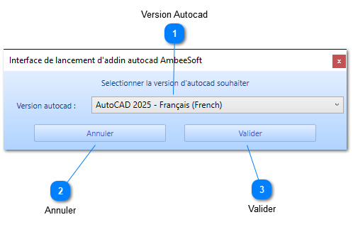 Fenêtre de démarage