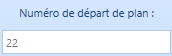 4. Numéro de départ de plan