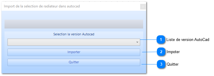 Onglet Import AutoCad